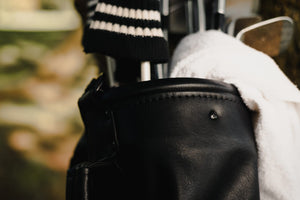 Leather Golf Bag - Black/Black